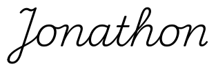 jonathon签名范例