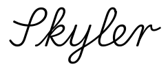 skyler签名范例