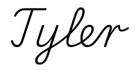 tyler签名范例