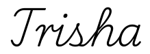 trisha签名范例