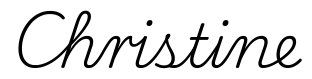christine签名范例