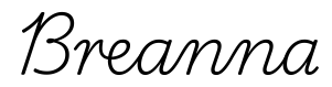 breanna签名范例