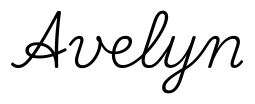 avelyn签名范例