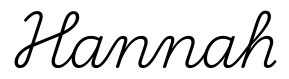 hannah签名范例