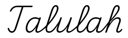 talulah签名范例