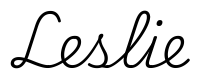 leslie签名范例