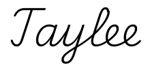 taylee签名范例