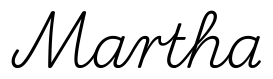 martha签名范例