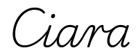ciara签名范例