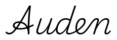 auden签名范例