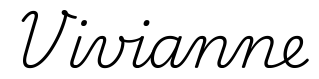 vivianne签名范例