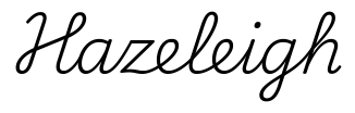 hazeleigh签名范例